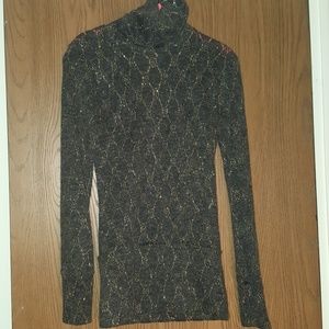 Metallic Sweater Turtleneck